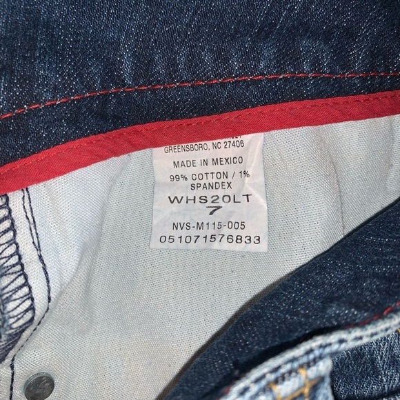 Upcycled Mini Denim Skirt with vintage gold buttons Size 7 - Picture 7 of 7